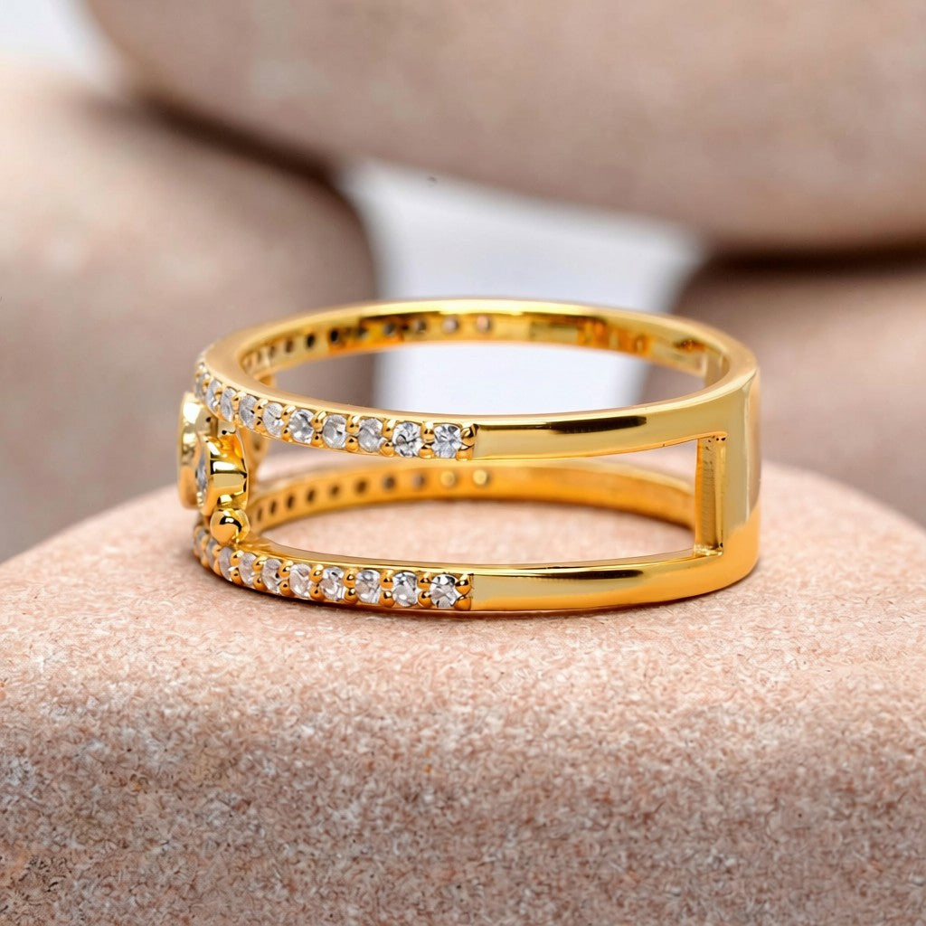 0.50 Carat Round Cut Moissanite Diamond Engagement Ring