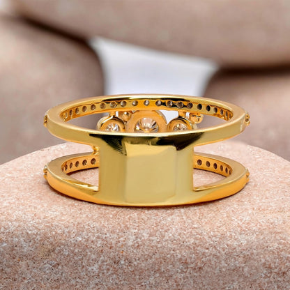 0.50 Carat Round Cut Moissanite Diamond Engagement Ring