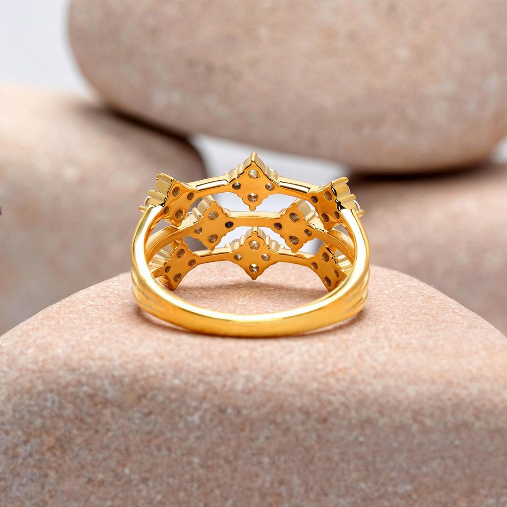 0.62 Carat Round Cut Moissanite Diamond Engagement Ring