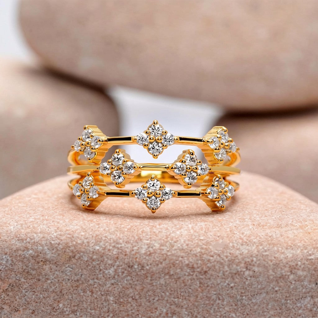 0.62 Carat Round Cut Moissanite Diamond Engagement Ring