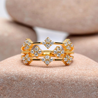 0.62 Carat Round Cut Moissanite Diamond Engagement Ring