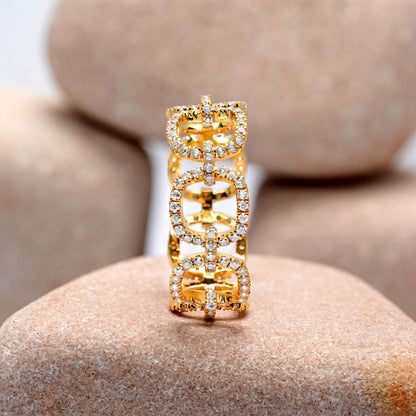 0.80 Carat Round Cut Moissanite Diamond Engagement Ring