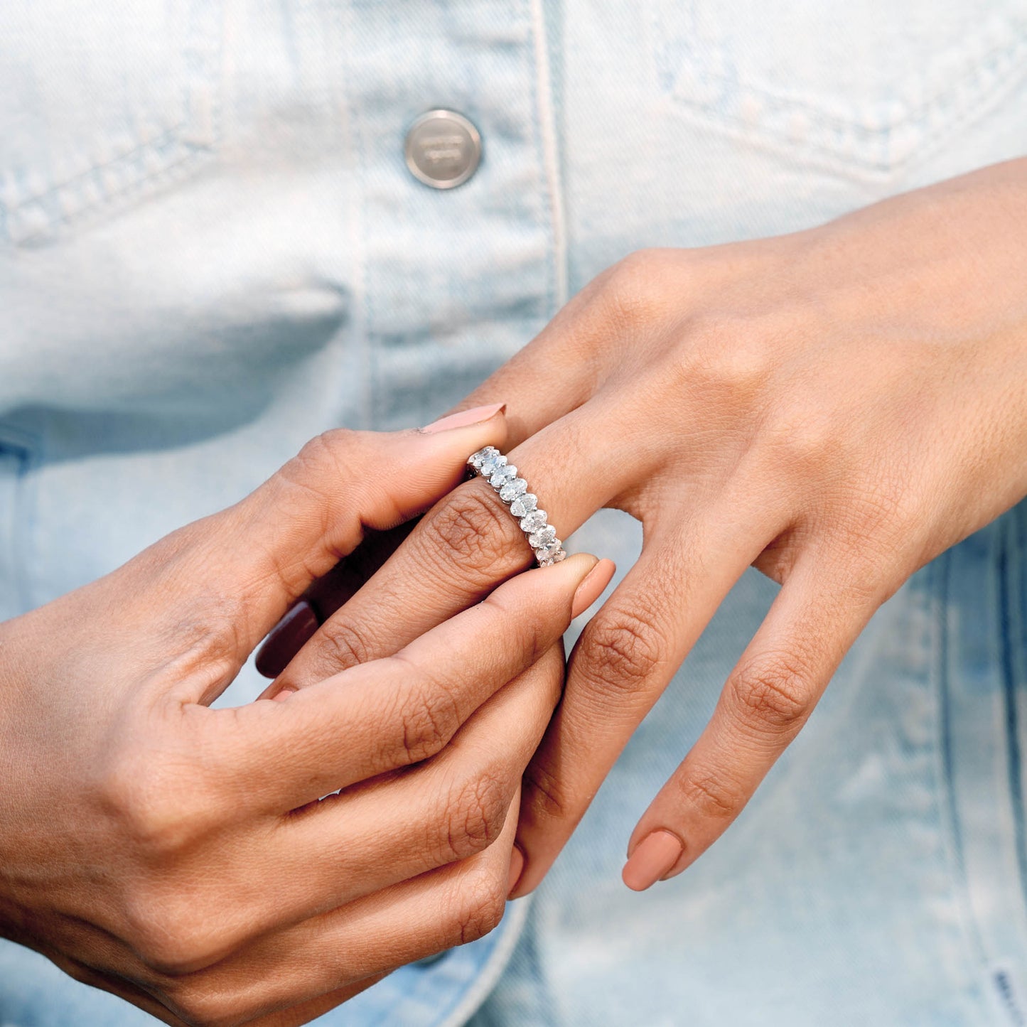 5.7 Carat Oval Cut Moissanite Diamond Engagement Ring