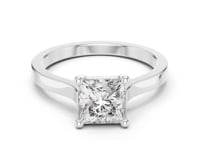 1 Carat Princess Cut Lab Diamond Solitaire Ring