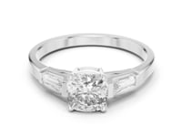 1 Carat Cushion Cut Halo Lab Grown Diamond Engagement Ring with Pavé Frame