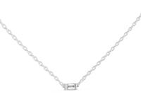 Emerald Cut Solitaire Bar Lab Grown Diamond Chain & Pendant