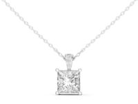 Princess Cut Lab Grown Diamond Solitaire Chain & Pendant