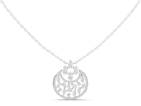 Round Cut Lab Grown Diamond Circle Cluster Chain & Pendant