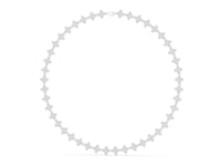 Round Brilliant Cut Lab Grown Diamond Flower Link Necklace