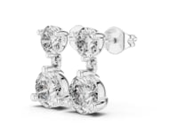 Classic Duo Round Lab Grown Diamond Drop & Dangle Earrings