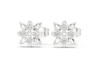 Floral Cluster Lab Grown Diamond Stud Earrings