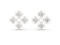 Floral Halo Lab Grown Diamond Stud Earrings