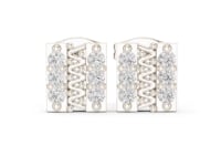 Classic Round Cut Lab Grown Diamond Stud Earrings
