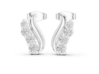 Radiant Wave Lab Grown Diamond Stud Earrings