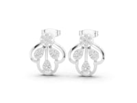 Floral Drop Lab Grown Diamond Stud Earrings