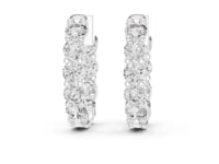 Round Cut Lab Grown Diamond Hoop & Huggie Earrings
