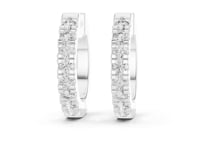Classic Round Cut Lab Grown Diamond Hoop & Huggie Earrings
