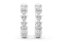 Heart Cut Lab Grown Diamond Hoop & Huggie Earrings