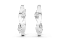 Marquise Cut Lab Grown Diamond Statement Hoop & Huggie Earrings