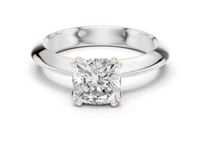 1.5 Carat Cushion Cut Lab Grown Diamond Solitaire Engagement Ring