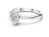 1 Carat Heart Shape Lab Grown Diamond Solitaire Engagement Ring