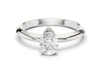 1 Carat Pear Cut Lab Grown Diamond Solitaire Engagement Ring