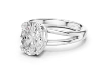 2 Carat oval-cut diamond engagement ring