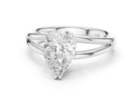 2 Carat pear-cut diamond engagement ring
