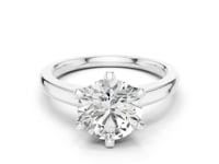 1 Carat Round Lab Grown Diamond Solitaire Engagement Ring