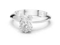 1.5 Carat Premium Pear Cut Diamond Bridal Solitaire Ring
