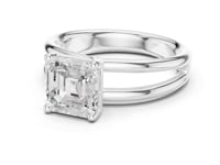 2 Carat Asscher Cut Diamond Solitaire Engagement Ring