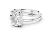 2 Carat Oval Cut Diamond Solitaire Engagement Ring