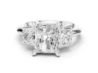 2.5 Carat Radiant Cut Diamond Three-Stone Engagement Ring