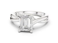 2 Carat Classic 4-Prong Emerald Cut Solitaire Ring Setting