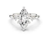 2 Carat Classic Marquise Cut Lab Created Diamond Solitaire Engagement Ring
