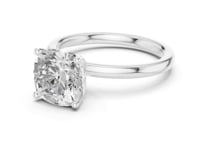 2 Carat Cushion Cut Diamond Engagement Ring in Classic Solitaire Setting