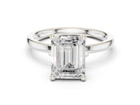 2 Carat Emerald Cut Lab Grown Diamond Solitaire Engagement Ring