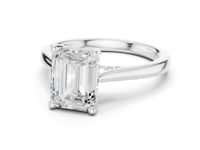 2 Carat Classic Emerald Cut Lab Grown Diamond Engagement Ring
