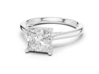2 Carat Classic Princess Cut Lab Grown Diamond Engagement Ring