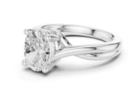 2 Carat Elegant Oval Cut Lab Grown Diamond Engagement Ring with Twisted Band