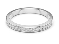 Simple Lab Created Diamond Band with Channel Stones