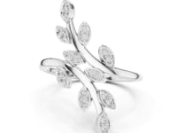 Signature Leaf Design Lab Grown Diamond Ring