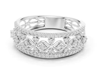 Wide Lattice Lab Grown Diamond Pavé Statement Ring