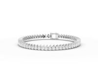Pear Cut Moissanite Diamond Tennis Bracelet