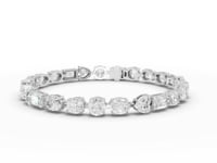 Multi Shape Moissanite Diamond Tennis Bracelet