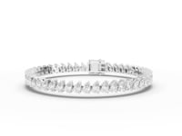 Pear Cut Moissanite Diamond Tennis Bracelet