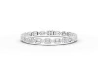Mixed Cut Bezal Moissanite Diamond Station Bracelet