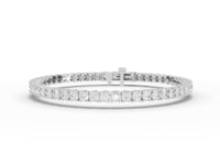 5.50 Carat Round Cut Moissanite Diamond Tennis Bracelet