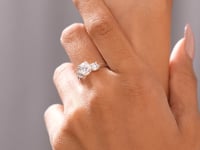 1.5 Carat Center Round Cut Moissanite Diamond Engagement Ring