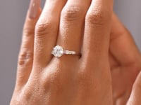 1.5 Carat Center Round Cut Moissanite Diamond Engagement Ring